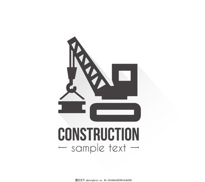 創意建筑施工標志矢量素材圖片